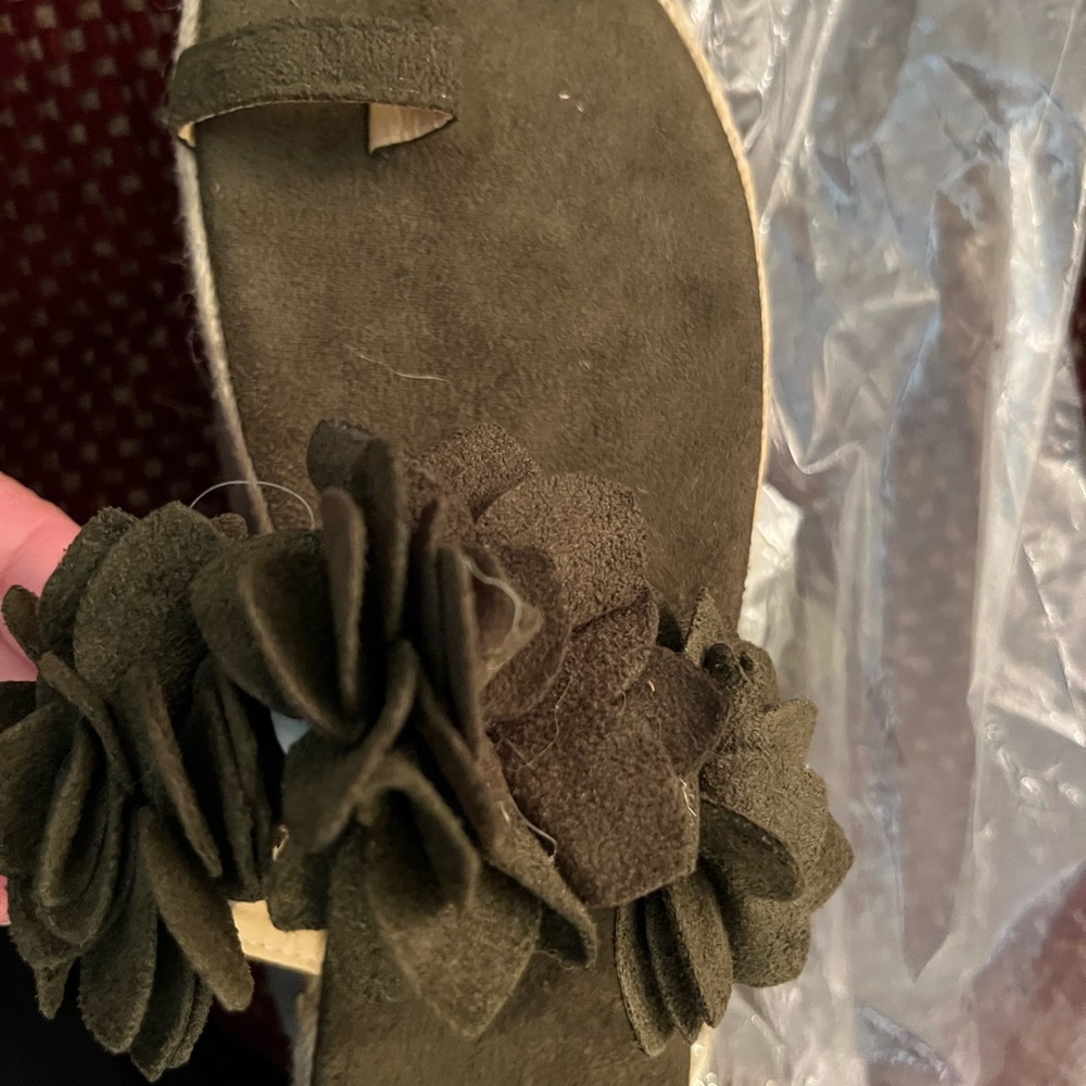 Women's Olive Suede platform Sandals